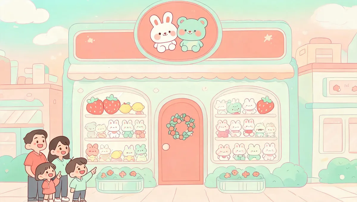 Illustrated map to a cheerful plush toy studio
