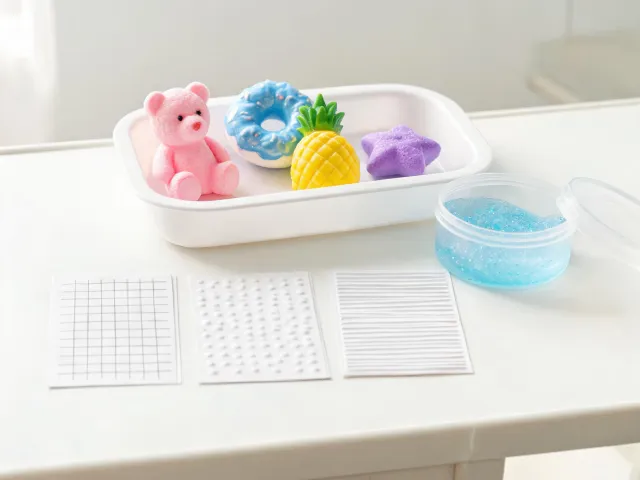 Squishy sensory tray for supervised play