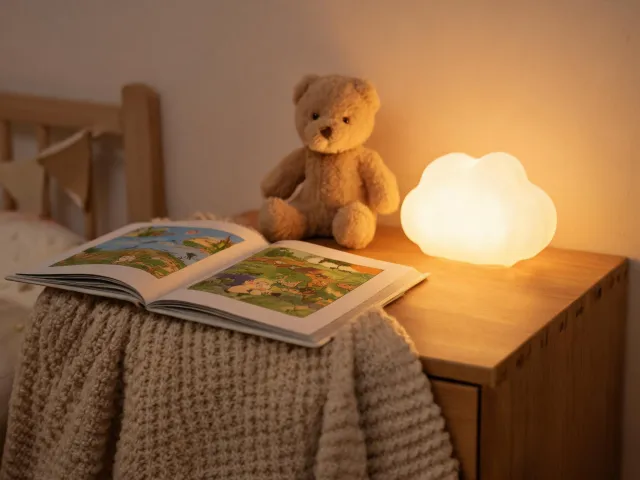 Plush bedtime routine setup
